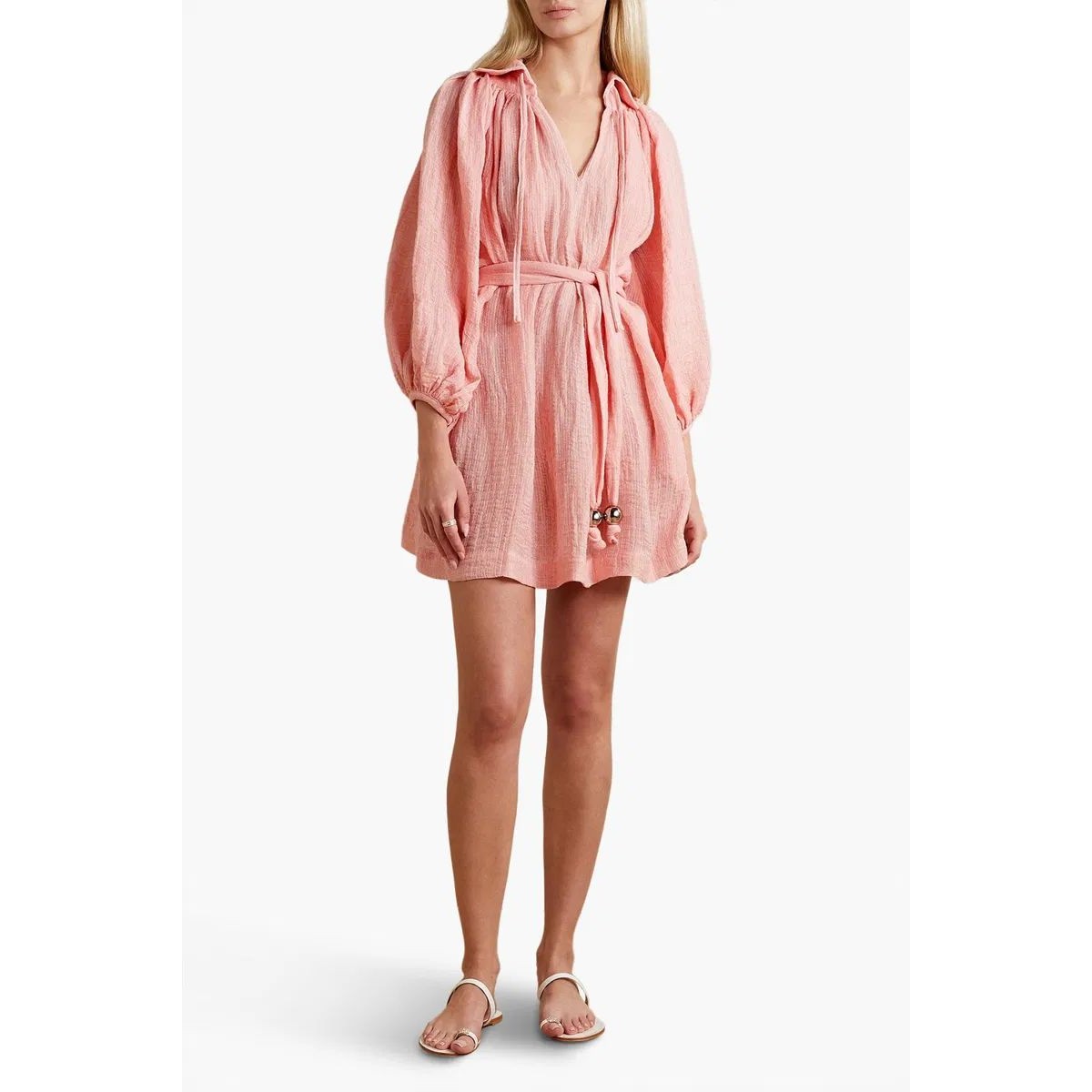 Lisa Marie Fernandez Linen Gauze Poet Shirtdress Size 1/S Nwt Made In Usa